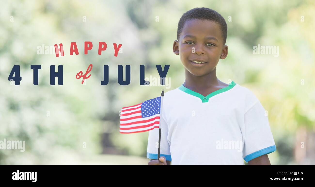 Boy holding american flag hi-res stock photography and images - Alamy