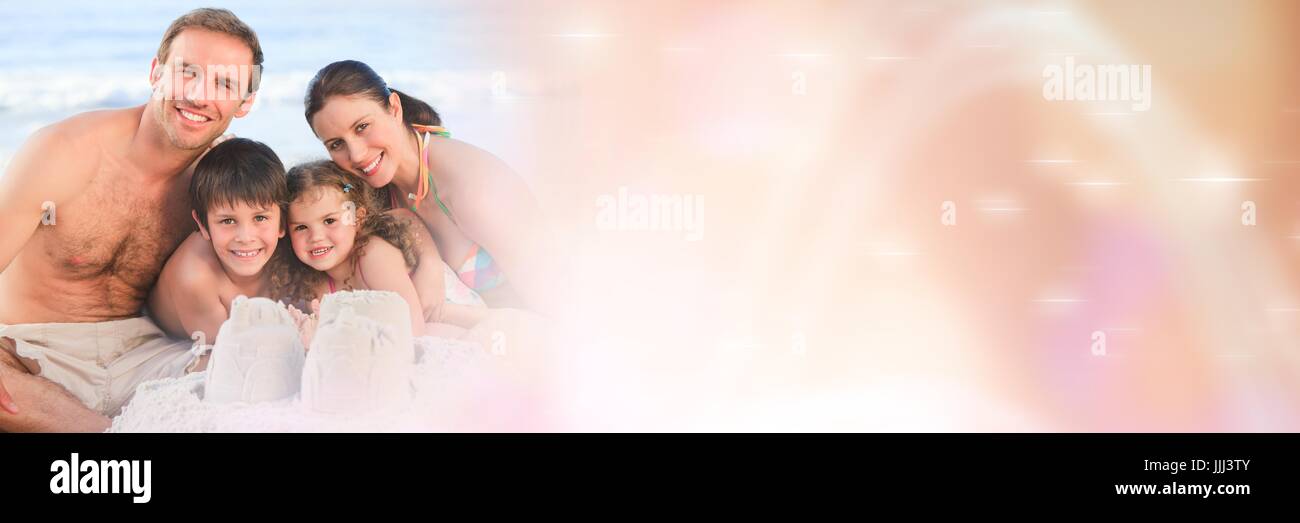 Family beach sand castles hi-res stock photography and images - Alamy
