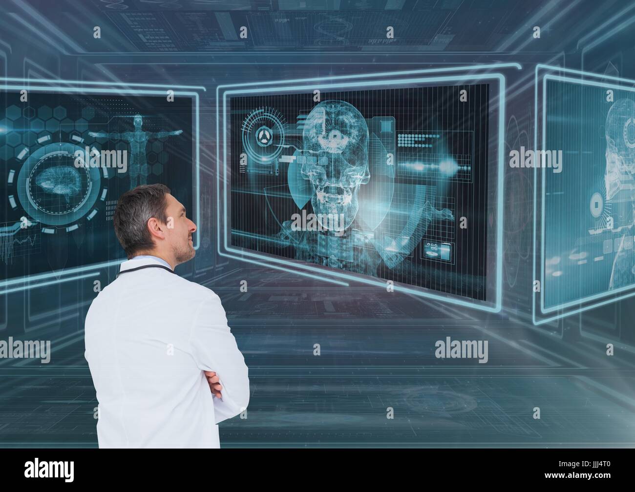 Human brain computer interfaces hi-res stock photography and images - Alamy