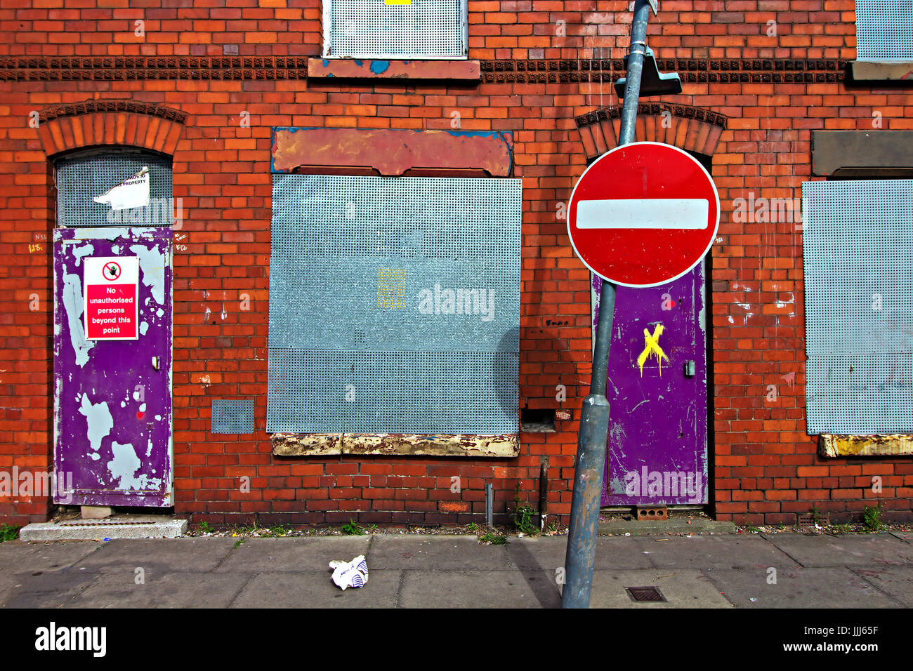 Derelict terraced houses in Wavertree Liverpool being offered for sale