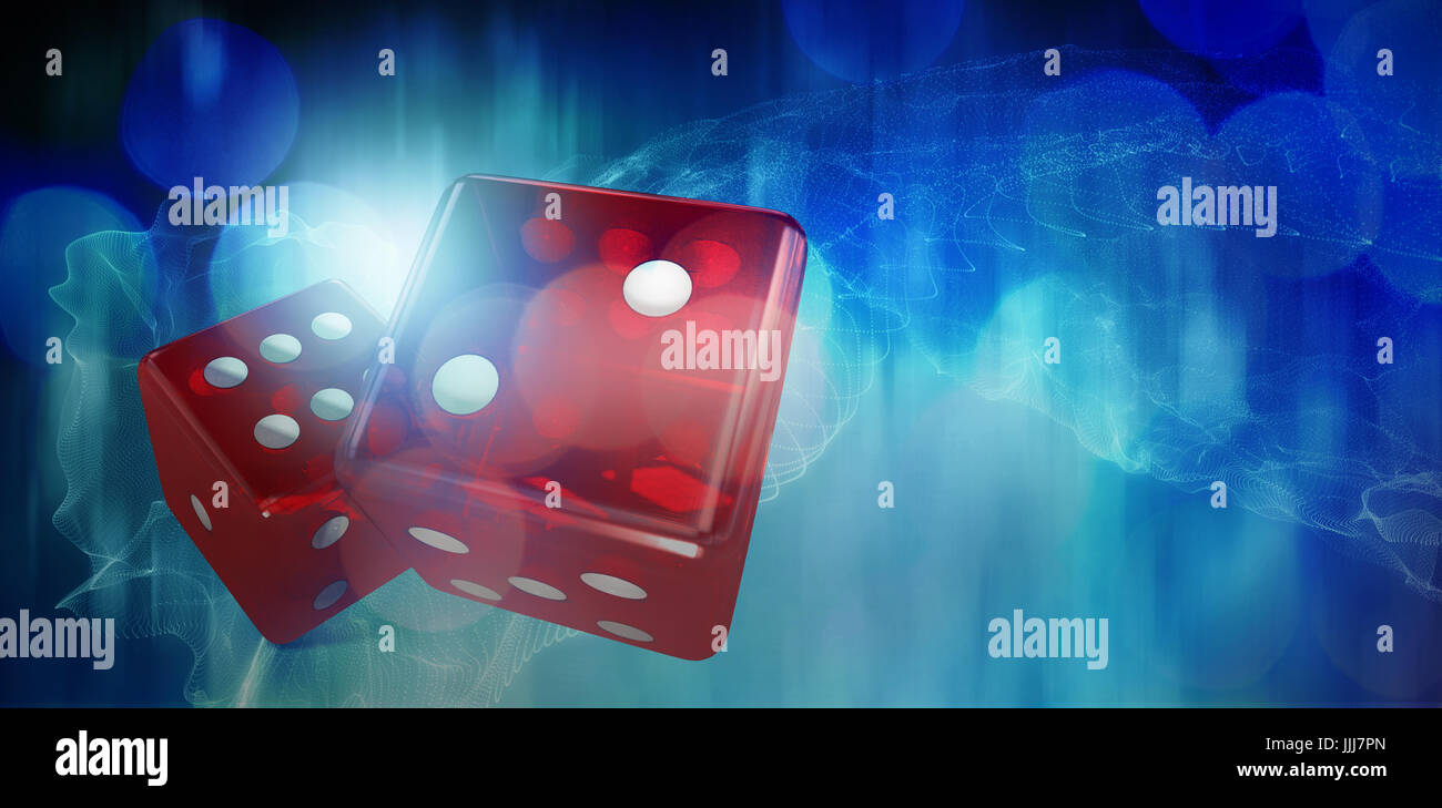 Composite image of digital 3d image of red dice Stock Photo