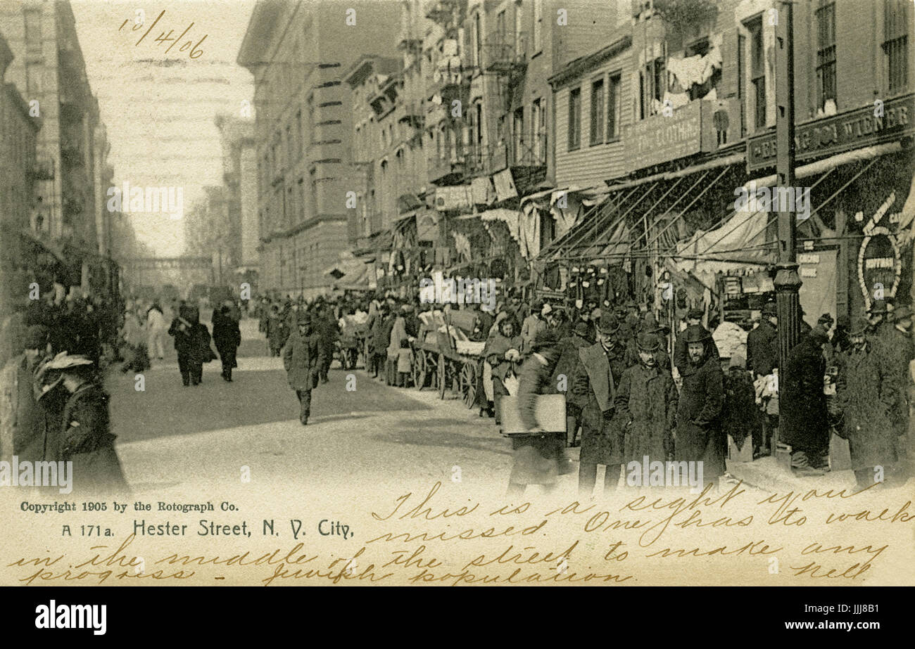 Hester Street, Jewish quarter, New York, 1905 Stock Photo