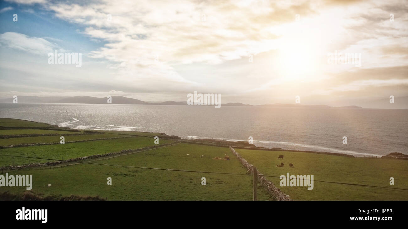 Sunny aerial sky landscape hi-res stock photography and images - Alamy