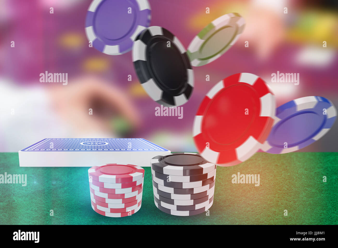 Composite image of illustration of 3d gambling chips Stock Photo