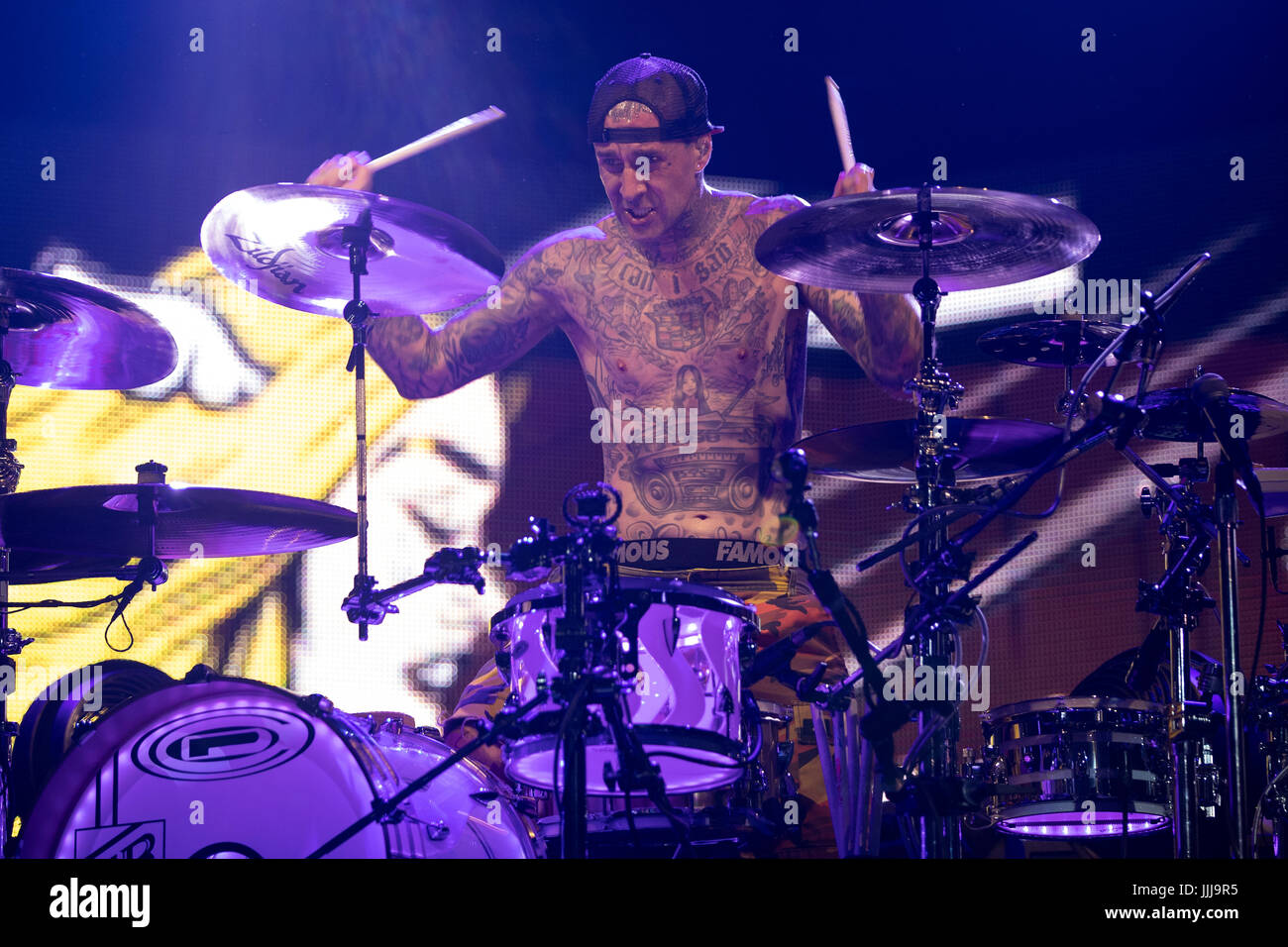 London, UK. 19th July, 2017. Blink 182 at O2 Arena, LondonEngland