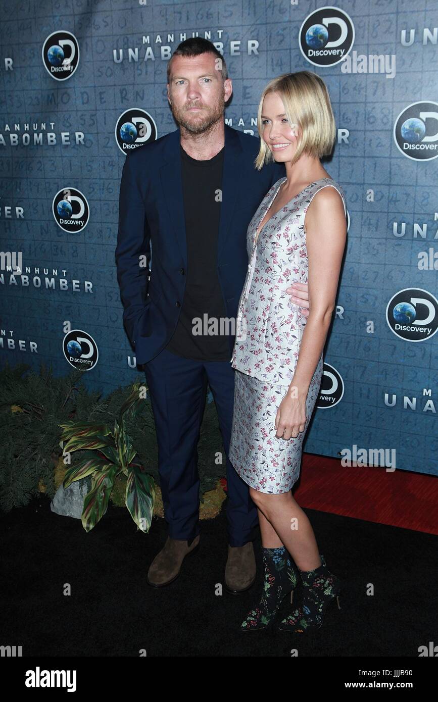 NEW YORK, NY - JULY 19: Sam Worthington and Lara Bingle at "Manhunt