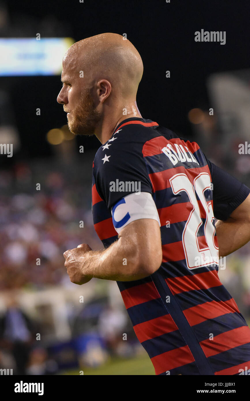 Michael Bradley of the USMNT United States Mens National Team takes the field for a soccer | football against El Salvador as part of the CONCACAF Gold Cup Stock Photo