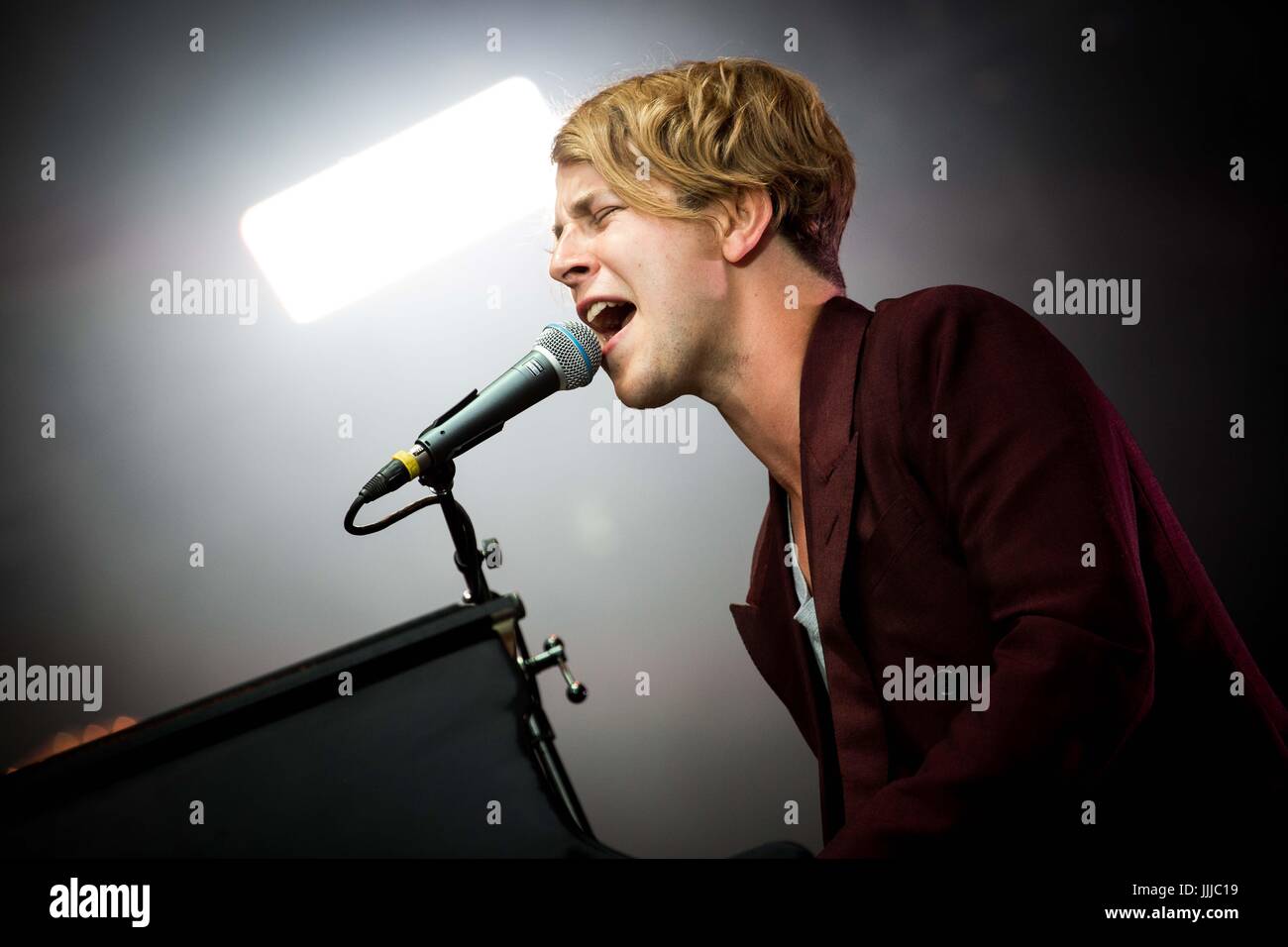 Locarno, Switzerland 19th july Tom Odell performs live at Moon&Stars  Festival 2017 Credit: Roberto Finizio/Alamy Live News Stock Photo - Alamy