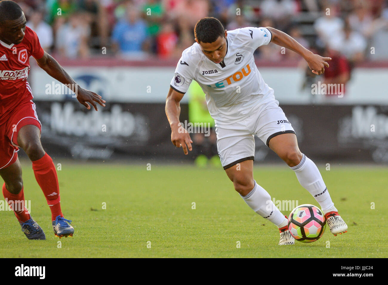 Richmond, Virginia, USA. 19th July, 2017. The Swan's midfielder JEFFERSON MONTERO (20) in action during the first half of the game held at the City Stadium, Richmond, Virginia. Credit: Amy Sanderson/ZUMA Wire/Alamy Live News Stock Photo