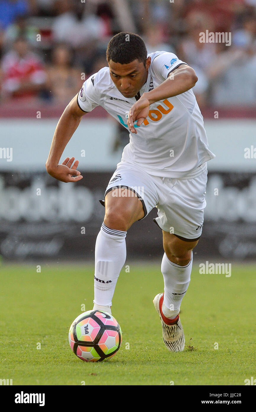 Richmond, Virginia, USA. 19th July, 2017. The Swan's midfielder JEFFERSON MONTERO (20) chases down the ball during the first half of the game held at the City Stadium, Richmond, Virginia. Credit: Amy Sanderson/ZUMA Wire/Alamy Live News Stock Photo