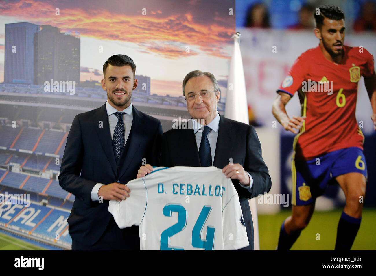 Madrid, Spain. 20th Jul, 2017. Soccer player Dani Ceballos' and ...