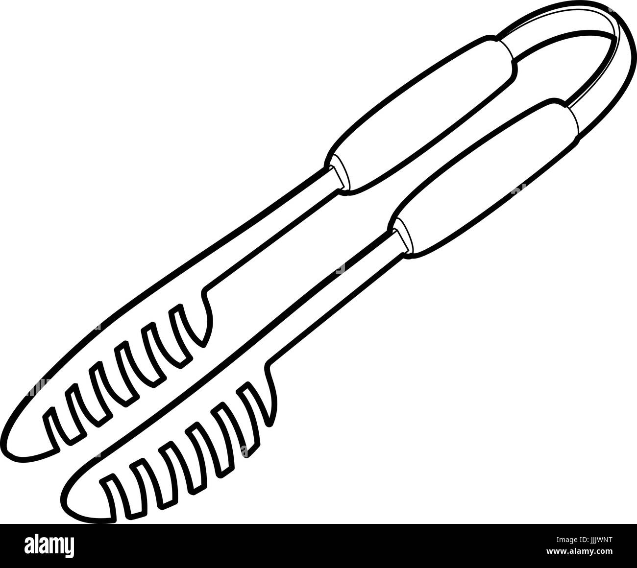 Barbecue tongs icon outline Stock Vector Image & Art Alamy