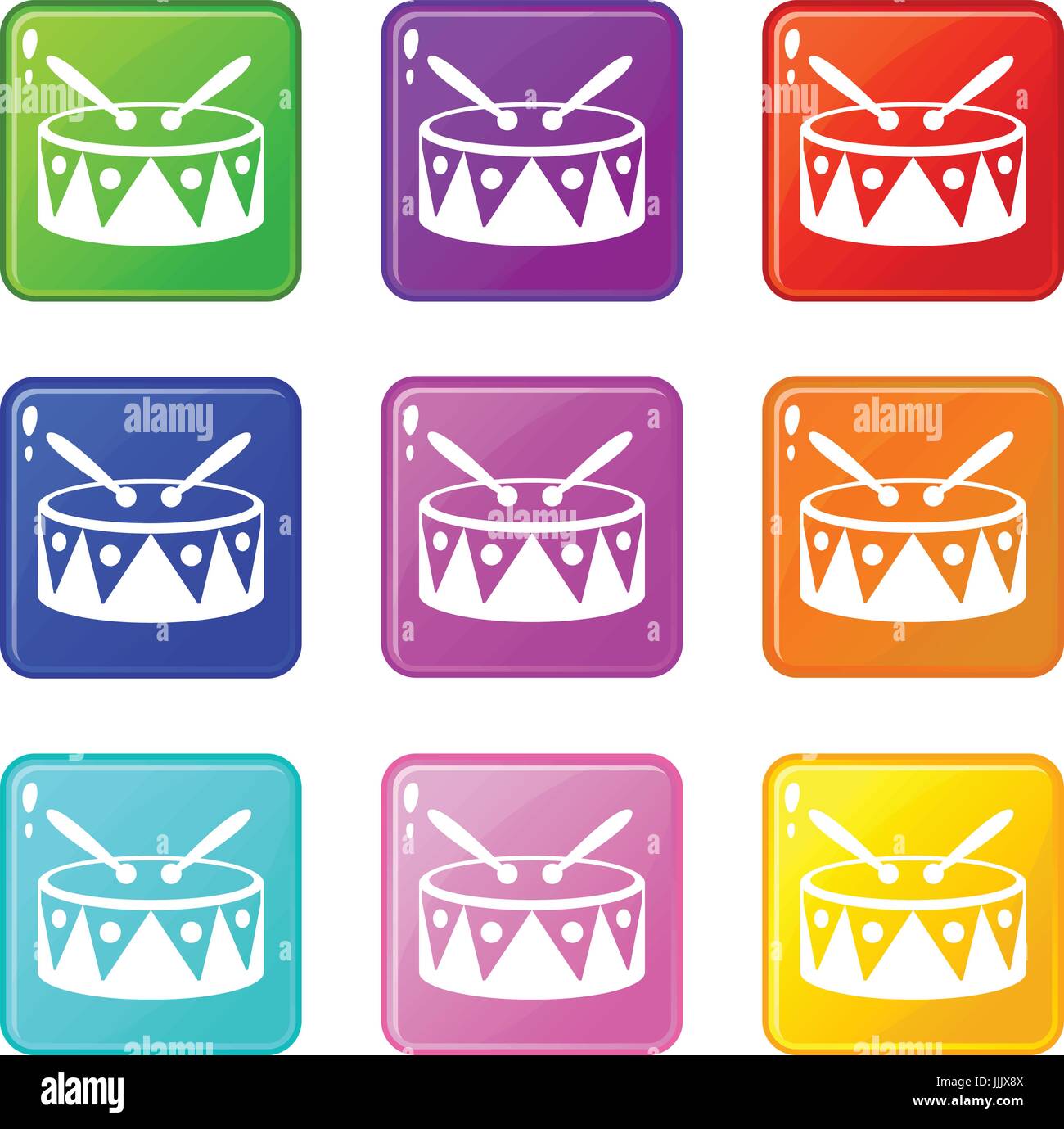 Drum and drumsticks set 9 Stock Vector Image & Art - Alamy