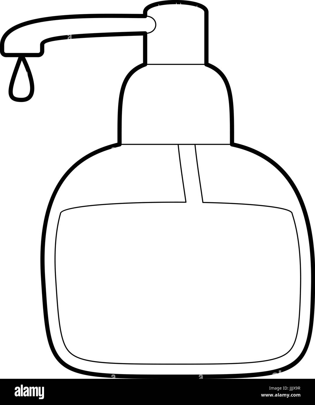 Liquid soap icon outline Stock Vector Image & Art - Alamy