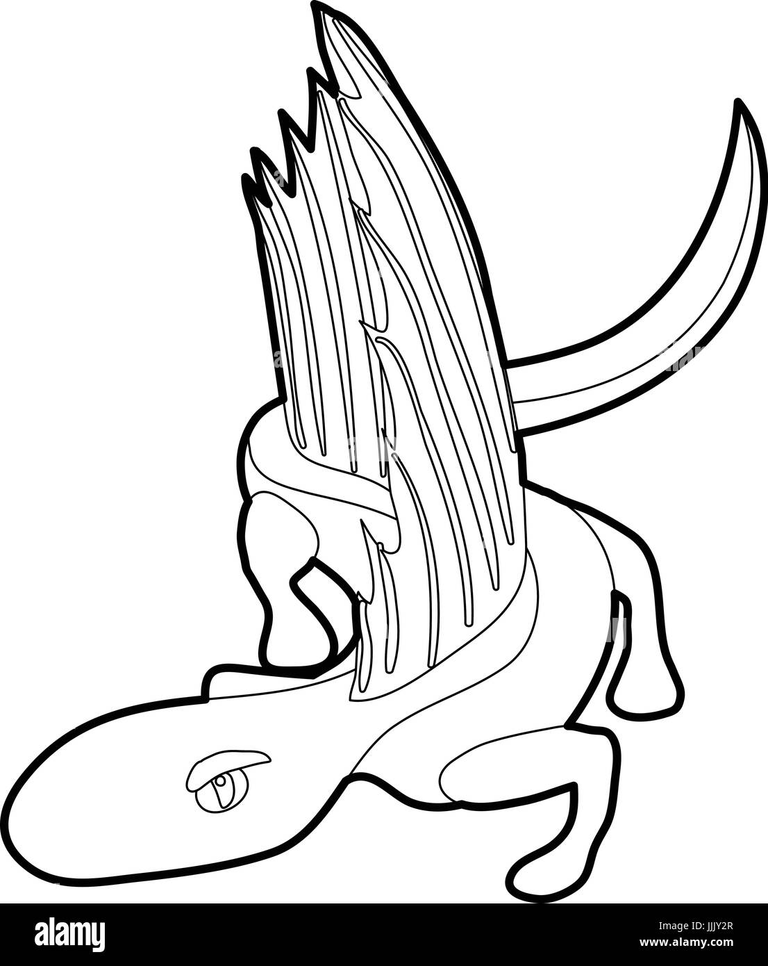 Dinosaur lizard icon outline Stock Vector Image & Art - Alamy