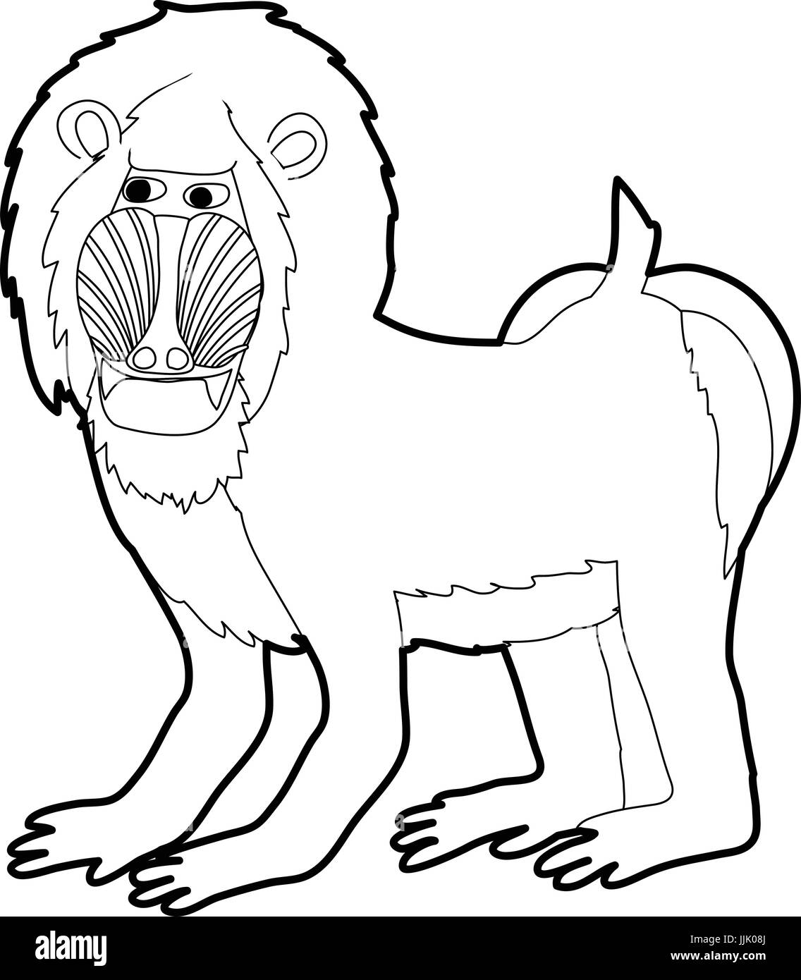 Mandrill icon outline Stock Vector Image & Art - Alamy