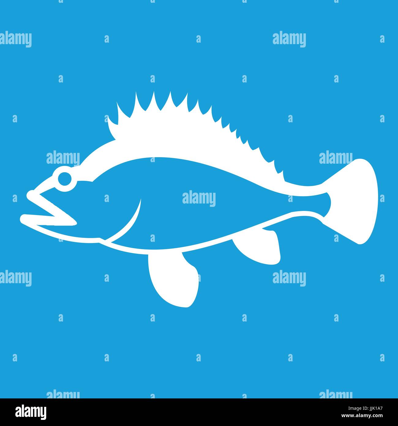 Rose fish, Sebastes norvegicus icon white Stock Vector Image & Art - Alamy