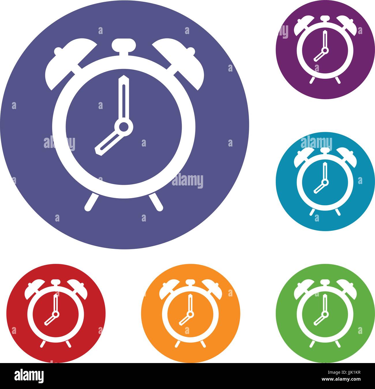 Alarm clock icons set Stock Vector Image & Art - Alamy