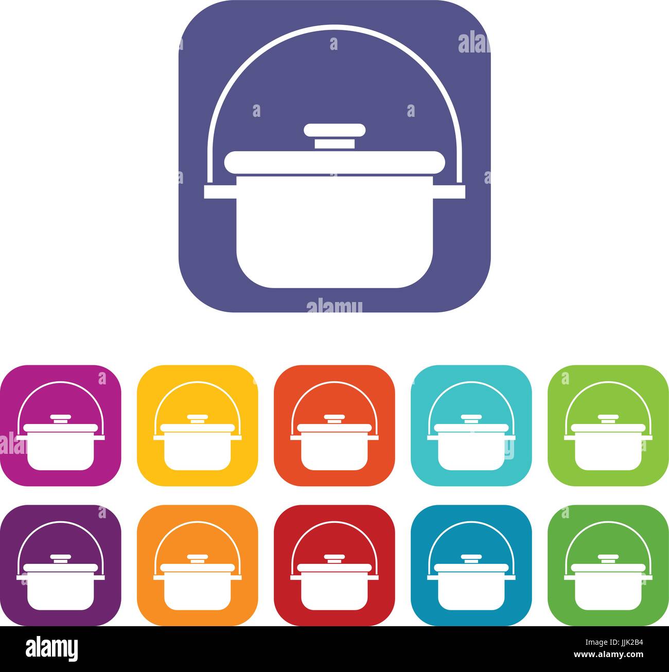 Cooking cauldron icons set Stock Vector Image & Art - Alamy