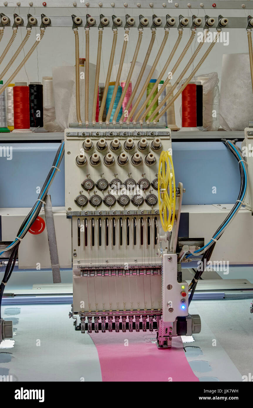 industrial textile machines Stock Photo Alamy