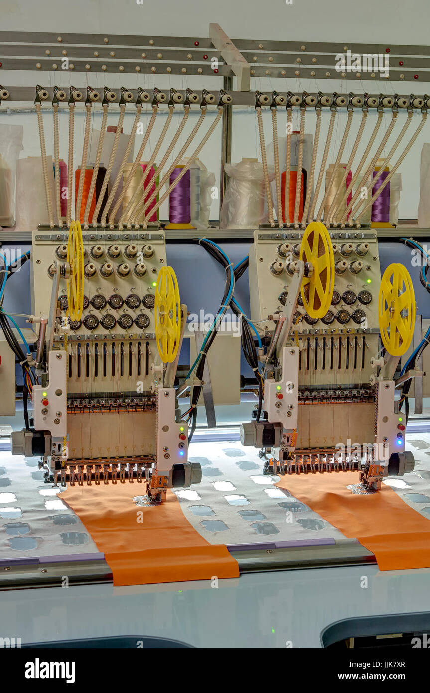 industrial textile machines Stock Photo Alamy