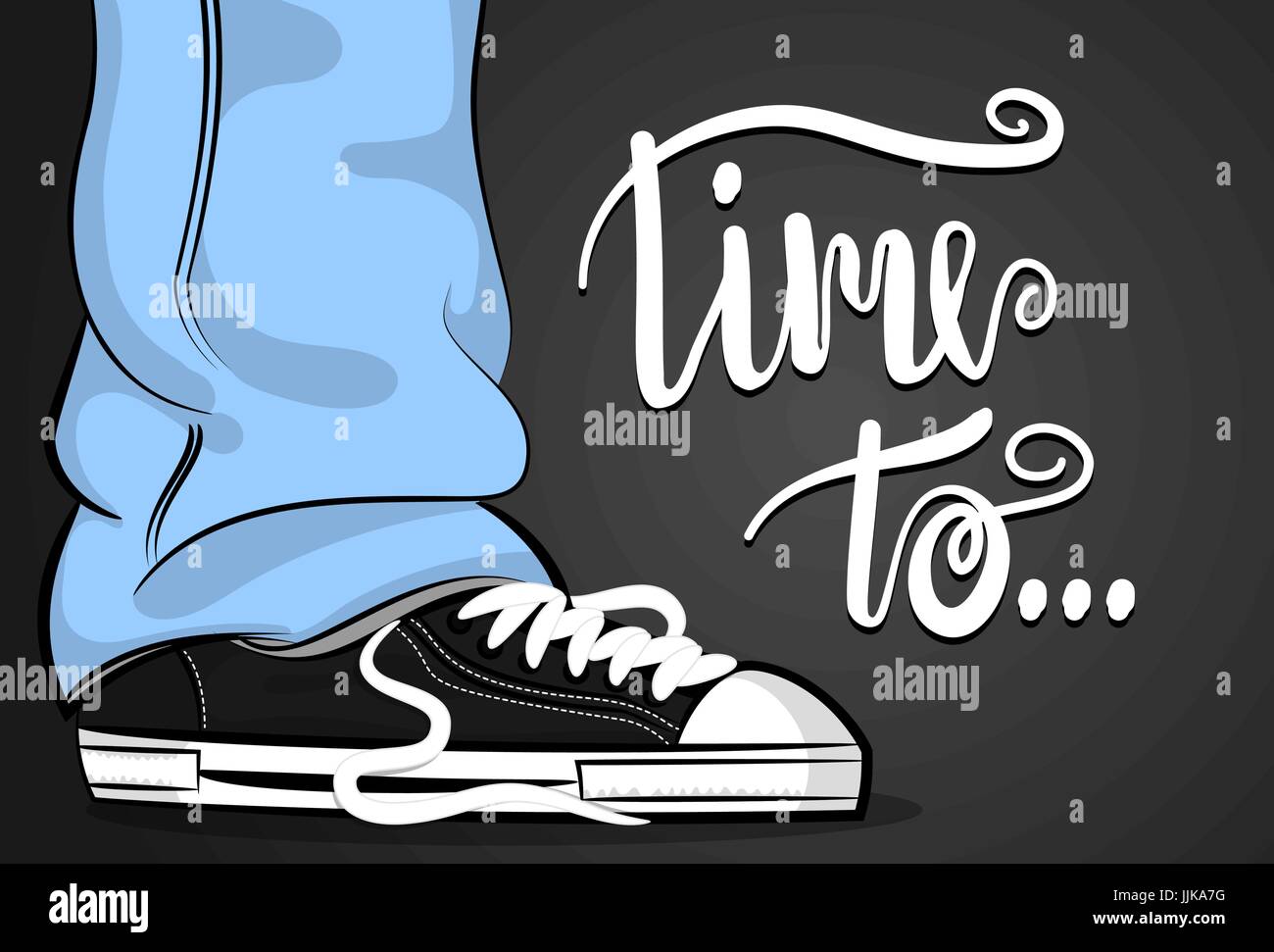 Sneaker jeans Stock Vector Images - Alamy