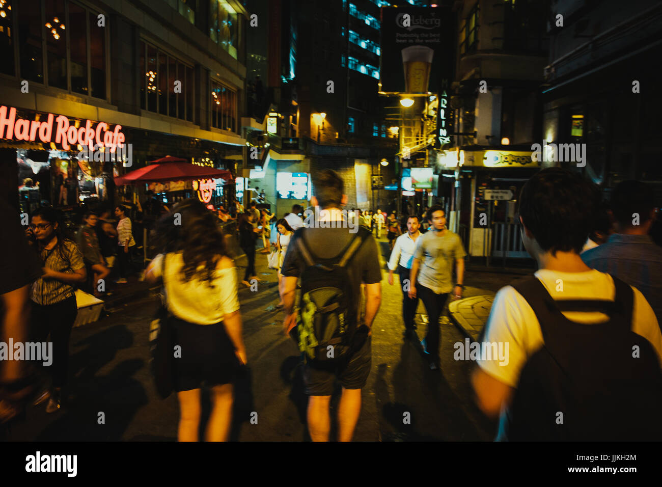 July 14, 2017, Lan Kwai Fong, Hong Kong, China Business people meet