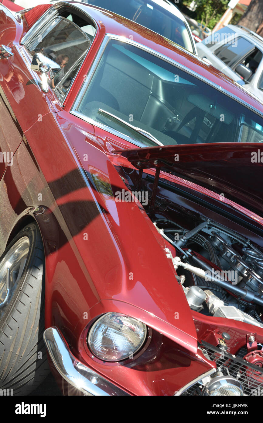 Red Vintage Car Stock Photo