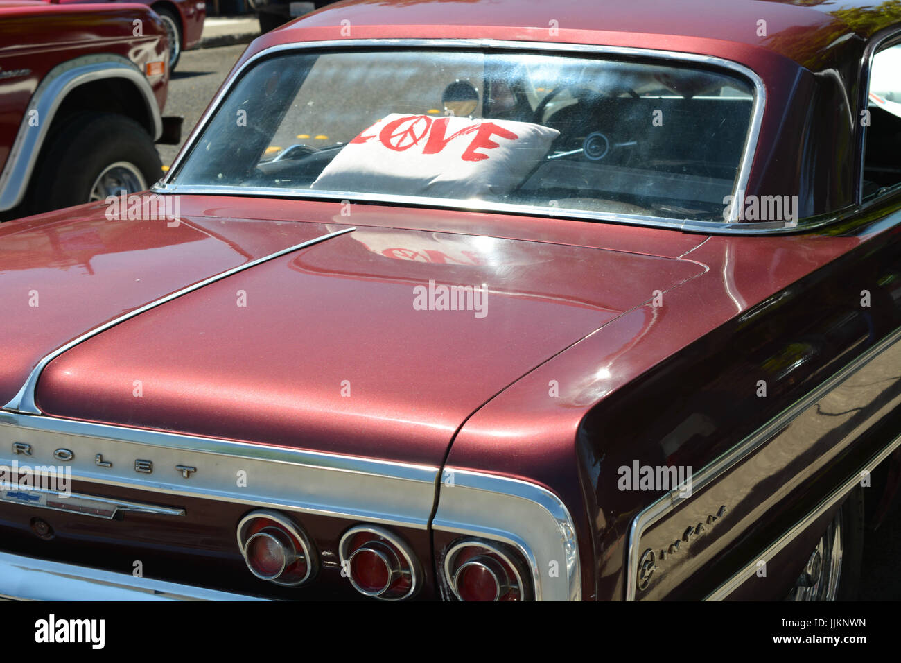Red Vintage Car Stock Photo - Alamy