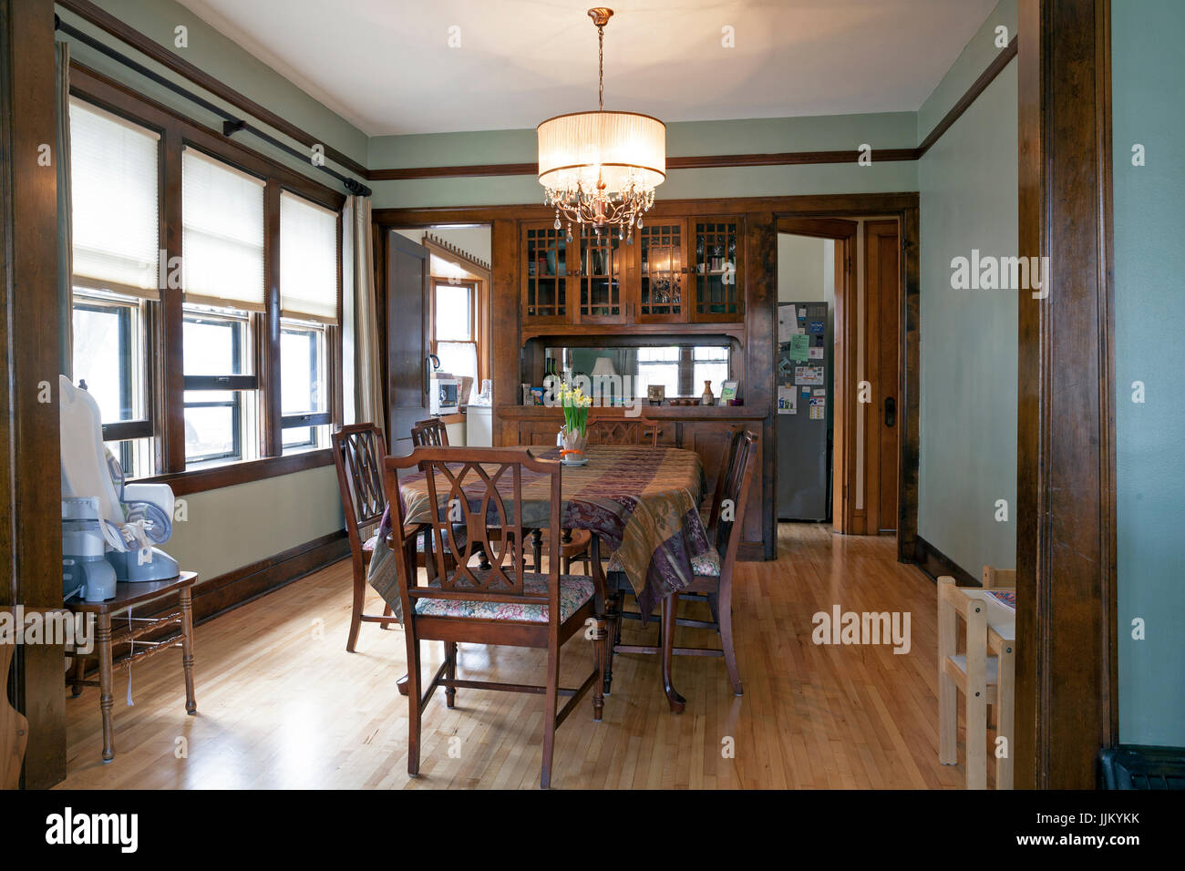 A single family bungalow in Minneapolis built in 1922. Stock Photo