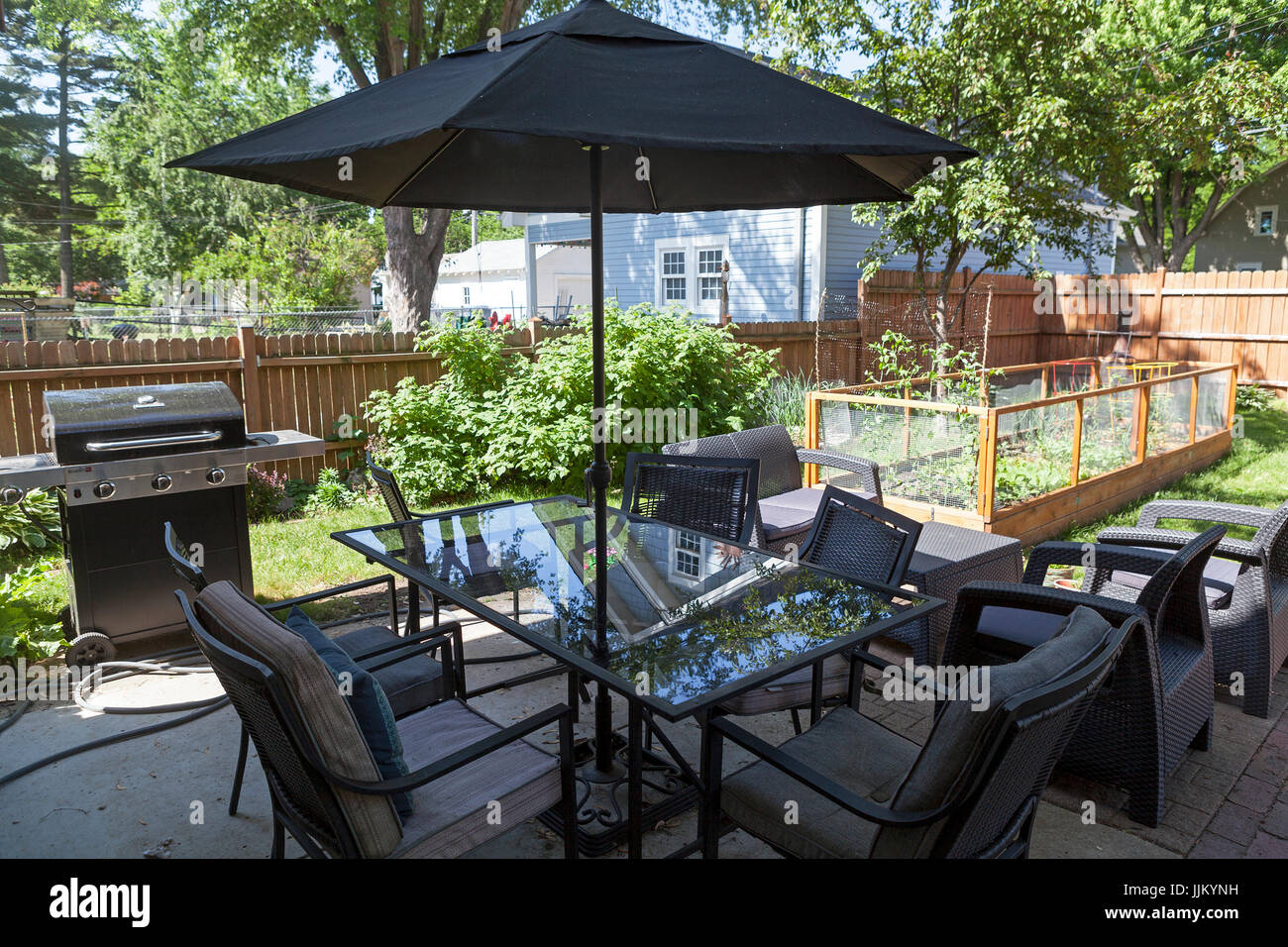 A single family bungalow in Minneapolis built in 1922. Stock Photo