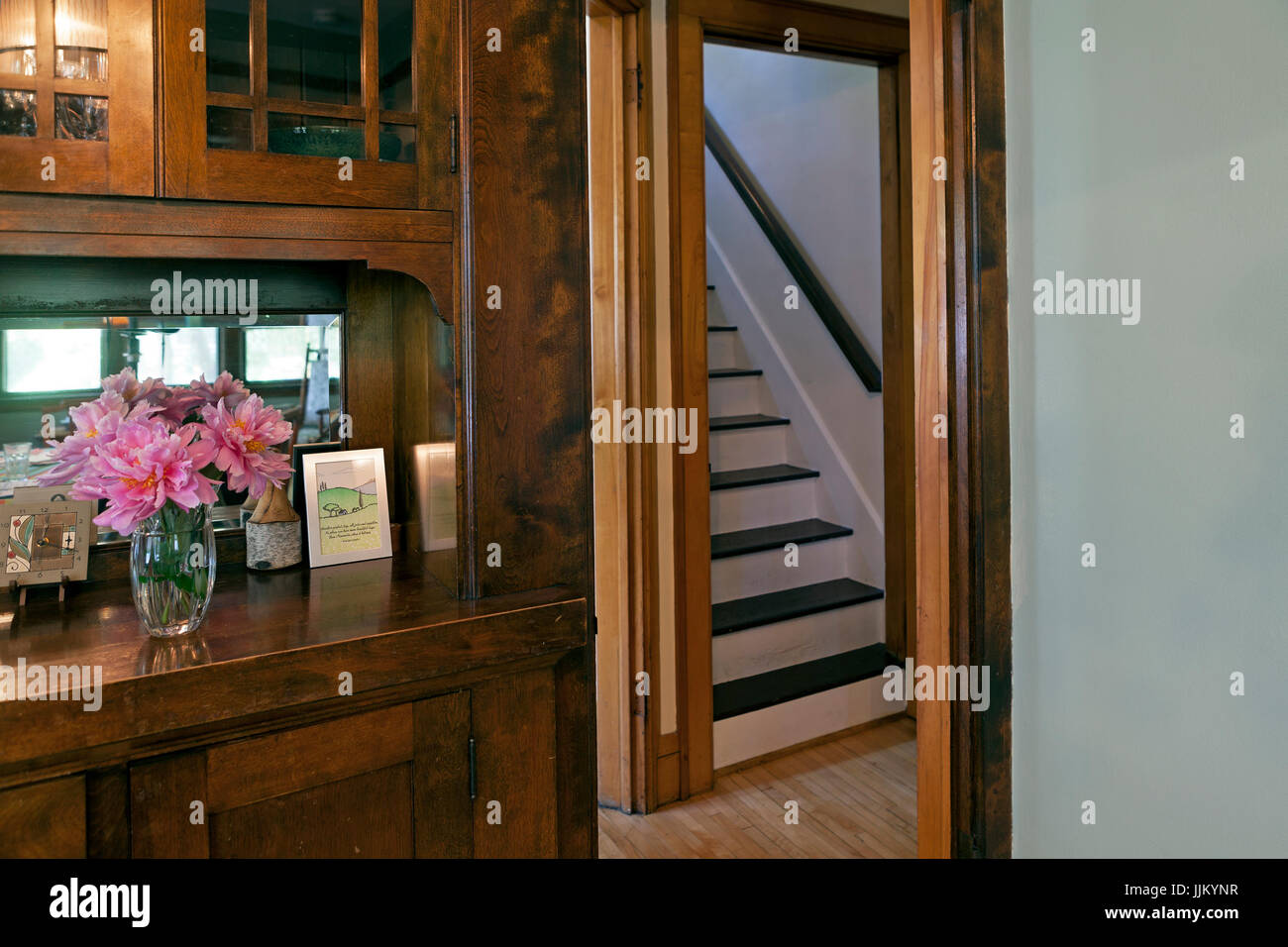 A single family bungalow in Minneapolis built in 1922. Stock Photo