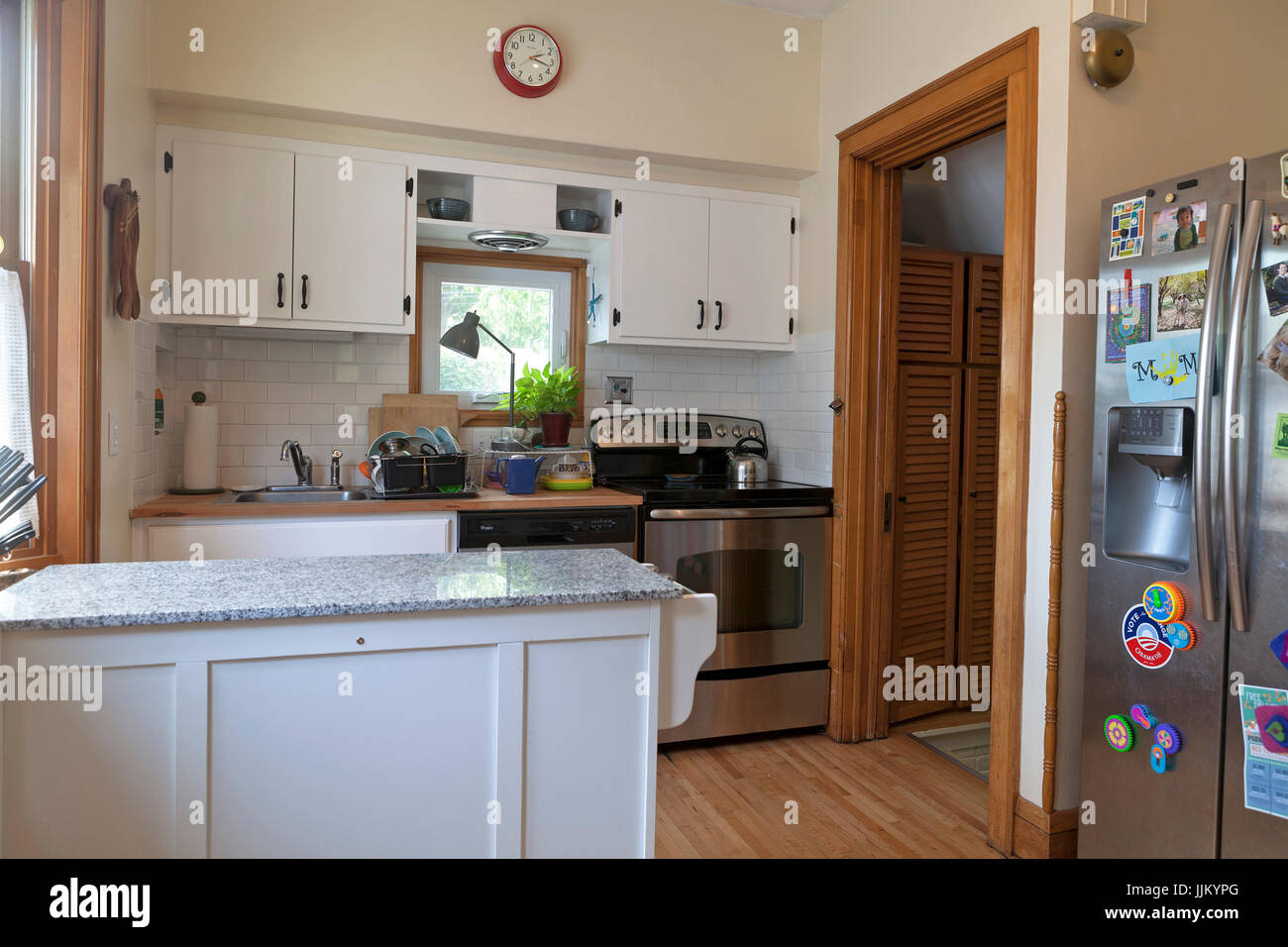 A single family bungalow in Minneapolis built in 1922. Stock Photo