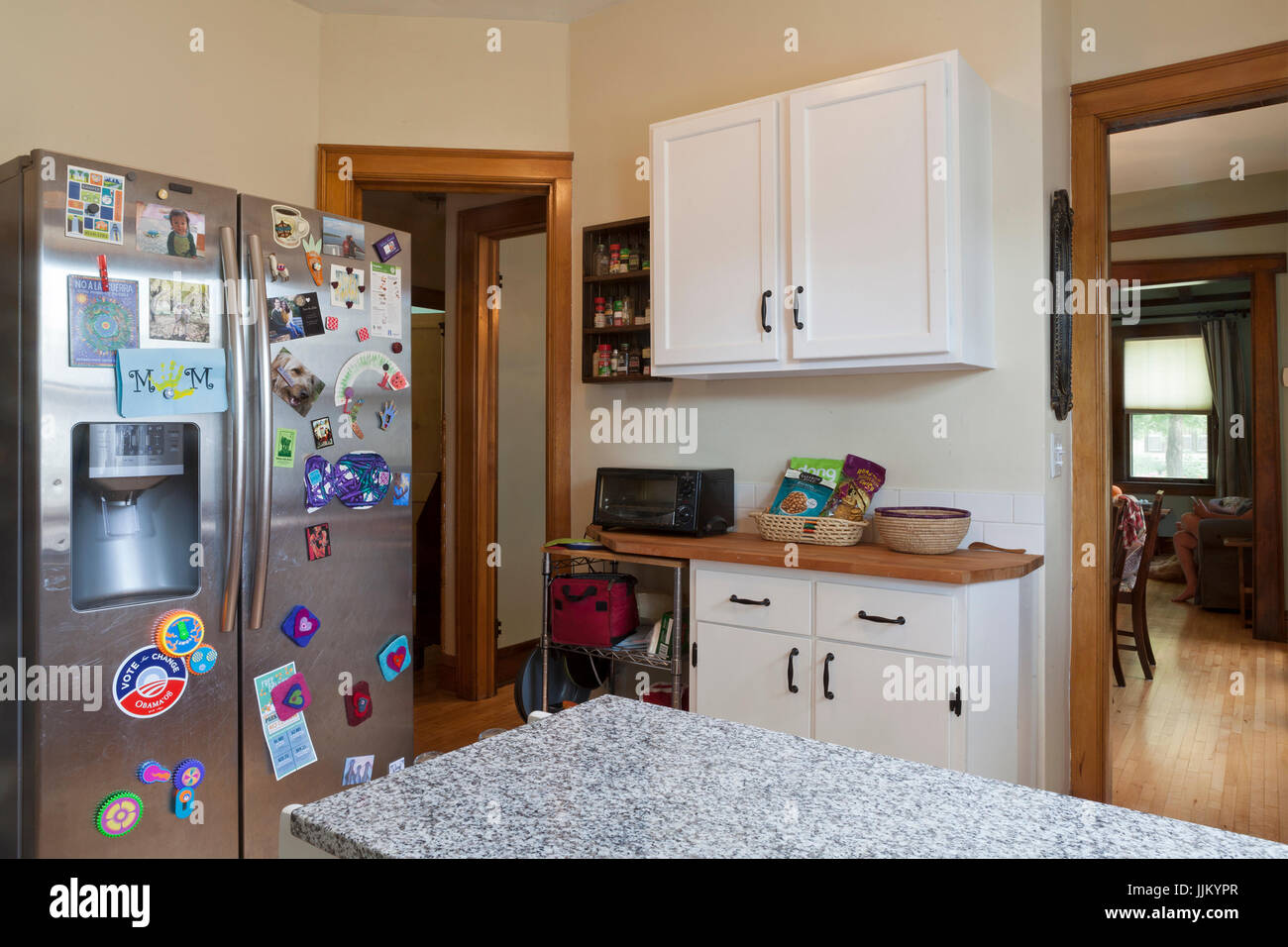 A single family bungalow in Minneapolis built in 1922. Stock Photo