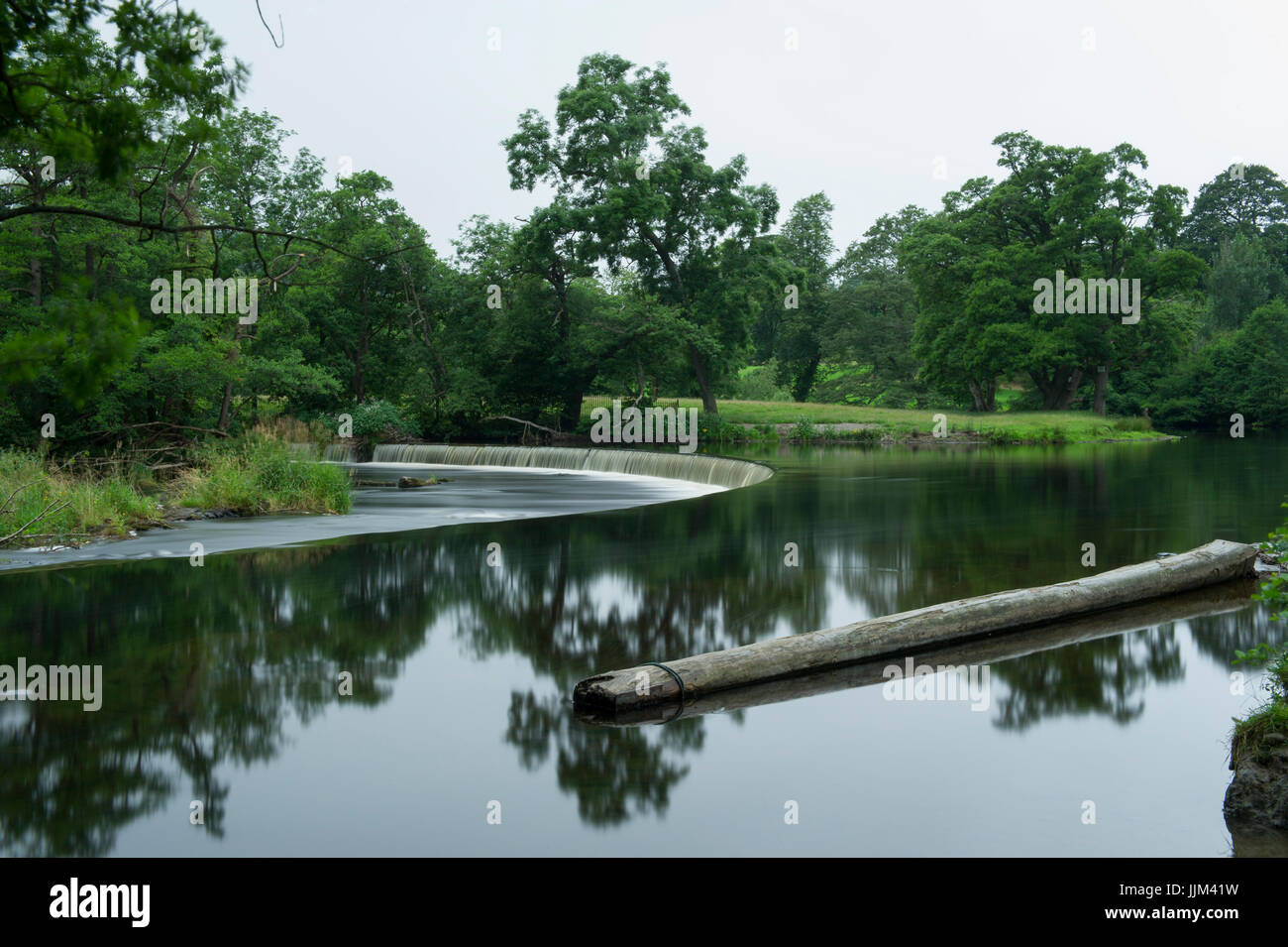 The Horseshoe Falls on the river Dee in Llangollen, Wales Stock Photo