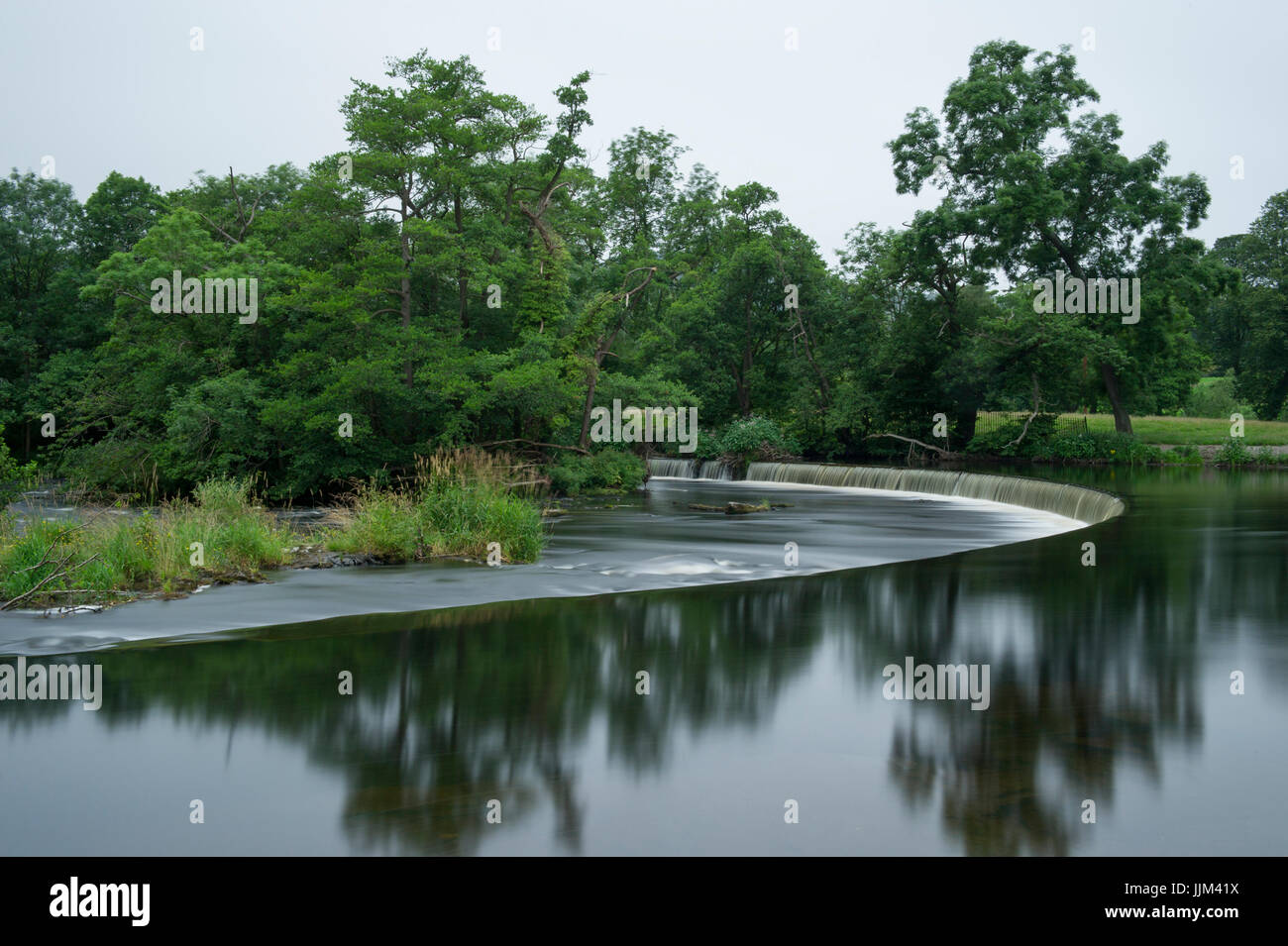 The Horseshoe Falls on the river Dee in Llangollen, Wales Stock Photo