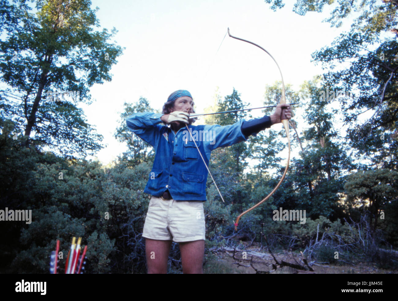 Gary Snyder, in the Sierra Nevada, 1969 Stock Photo