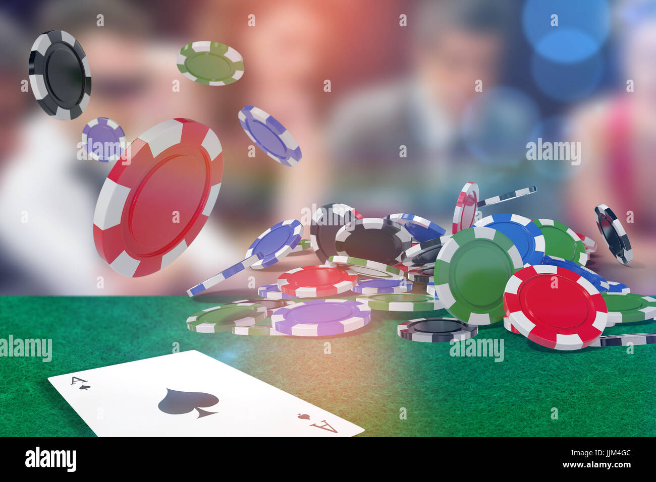 Composite image of vector image of 3d gambling chips Stock Photo