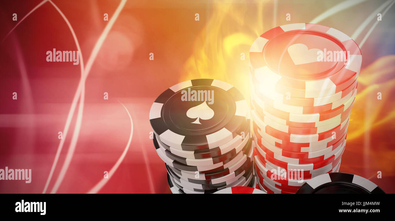 Composite 3d image of vector image of gambling chips Stock Photo