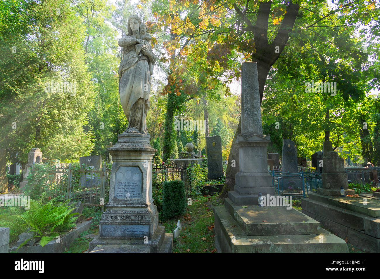 Lychakiv Cemetery in Lviv Ukraine Stock Photo