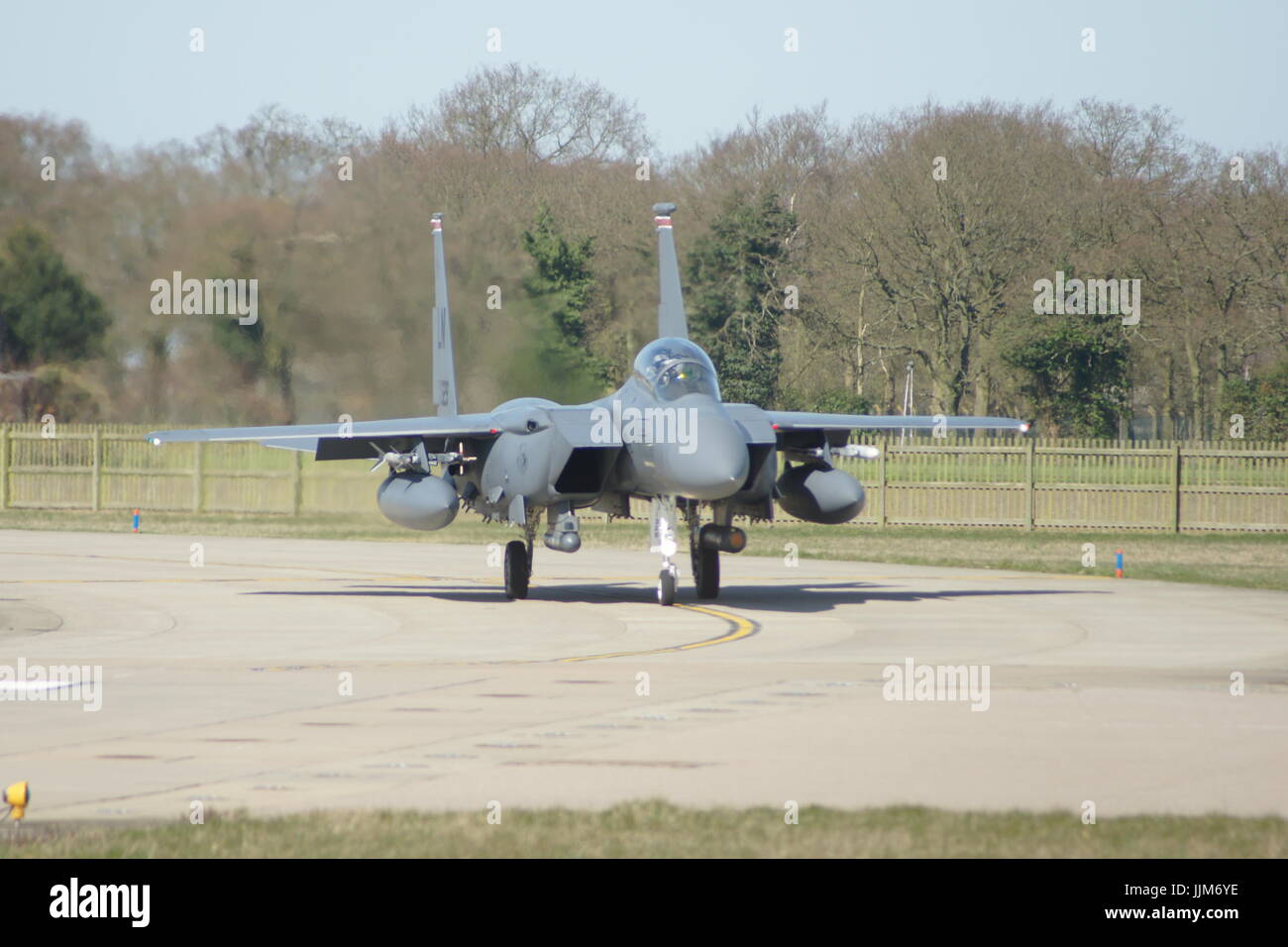 F-15 military American twin-engine, all-weather tactical fighter, Syrian conflict Stock Photo