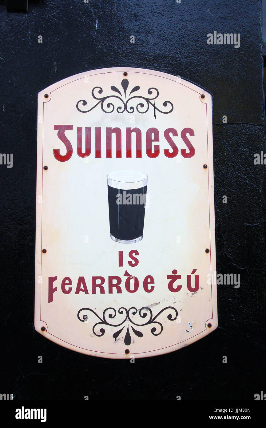 Old Guinness Advertisment in Killarney Stock Photo