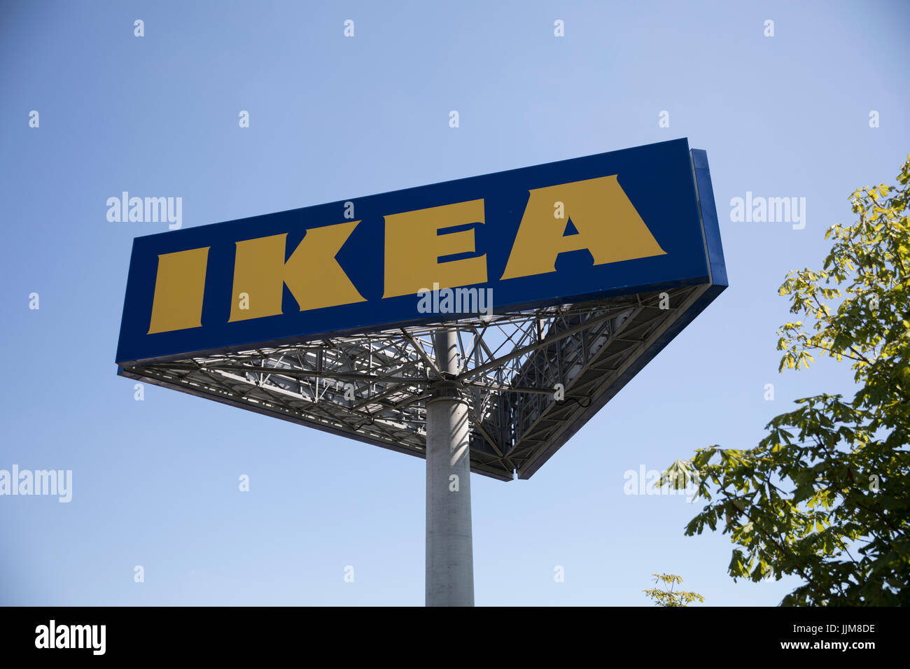 Ikea home furnishings retail store - logo Stock Photo