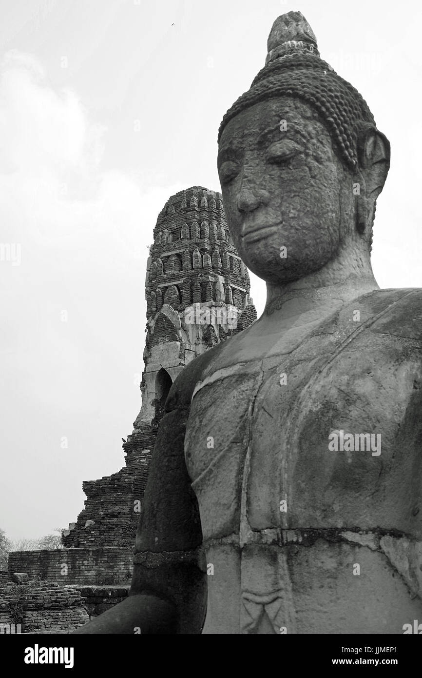 Buddha at Ayuthaya Stock Photo