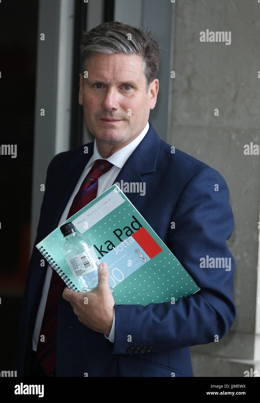 Sir Keir Starmer MP attends the BBC Andrew Marr Show at the BBC Studios in London, 18, Jun 2017 Stock Photo