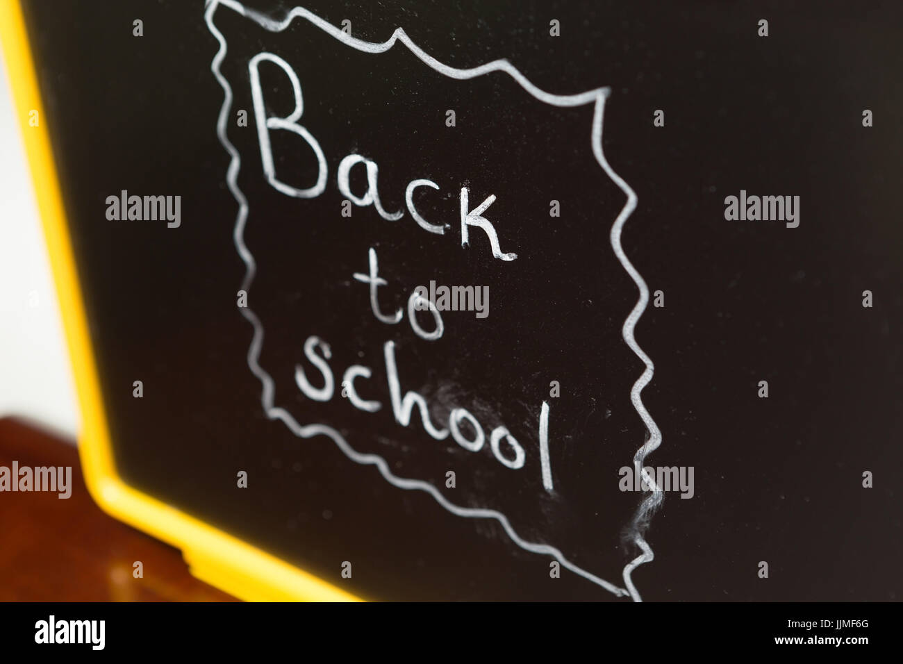 Back to School Writing on the Chalkboard Stock Photo