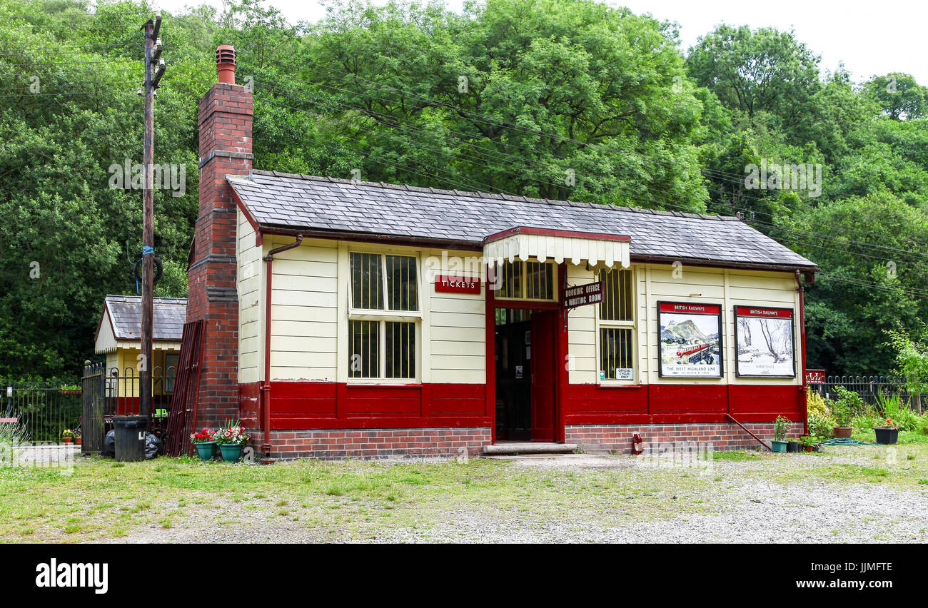 The Churnet Valley Railway at Consall is a preserved standard gauge heritage railway to the east of Stoke-on-Trent in Staffordshire Stock Photo