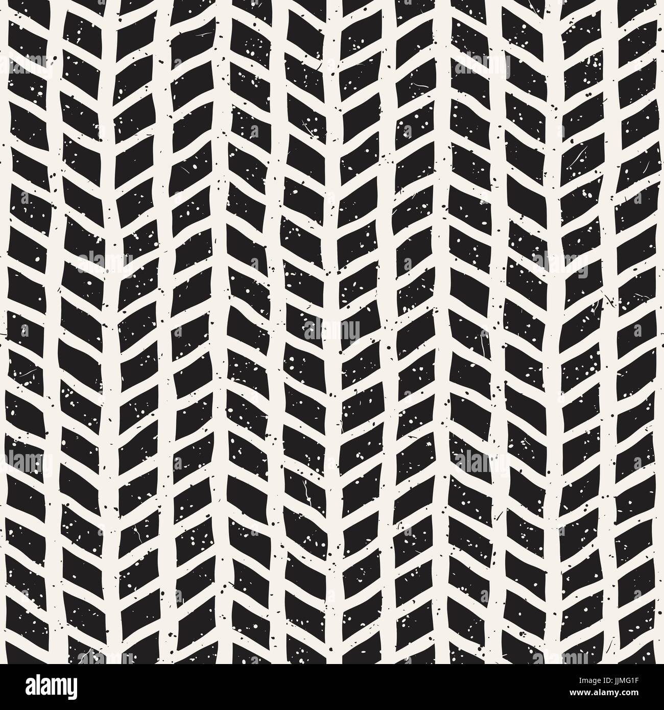 Seamless pattern with hand drawn brush strokes. Ink doodle grunge ...