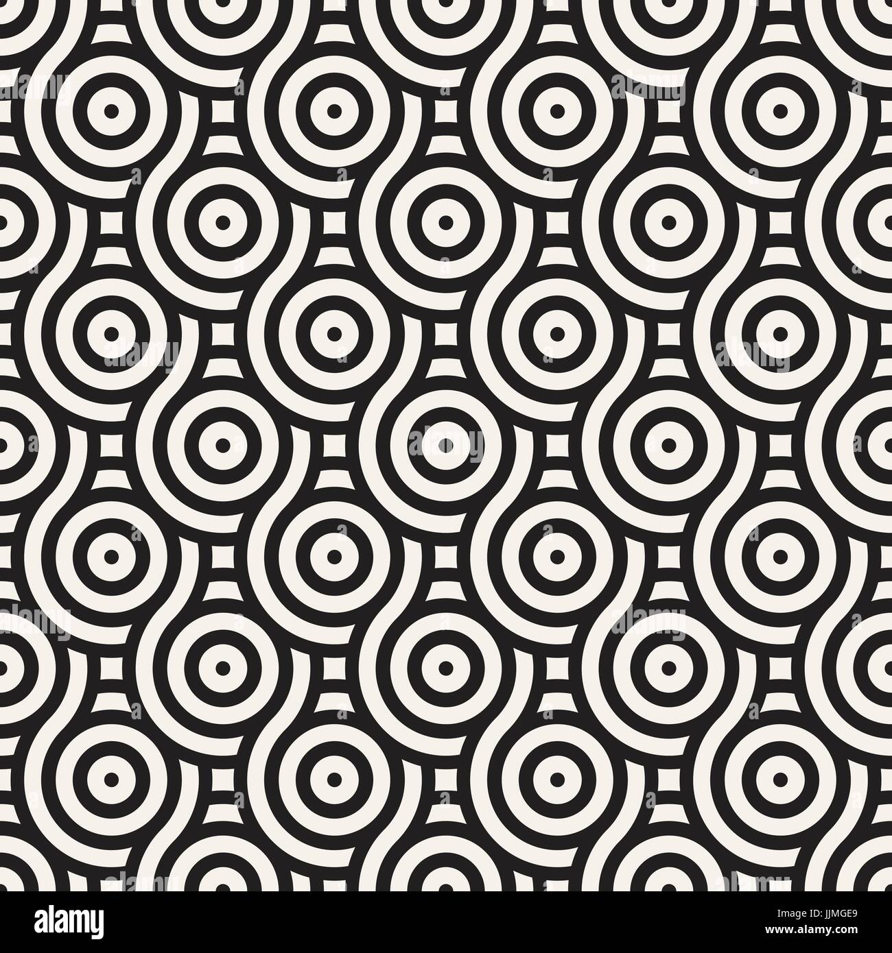 Premium Vector  Vector endless geometric pattern composed with circles and  lines. graphic tile with ornamental texture can be used in textile and  design.