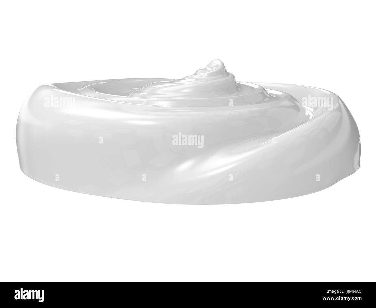 3d rendering white cosmetic cream isolated on white Stock Photo
